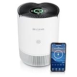 Brandson - Luftreiniger Allergiker WLAN - CADR 158 m³/h 50 m² - Air Purifier - Preisträger 2025 - Smart Home mit App - 4 Filter HEPA Aktivkohle – Tierhaare Pollen Staub Schimmel Viren Raucherzimmer