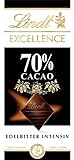 Lindt EXCELLENCE 70 % Kakao - Edelbitter-Schokolade Tafel | Vollmundige Bitter-Schokolade | Intensiver Kakao-Geschmack | Dunkle Schokolade | Vegane Schokolade | Schokoladengeschenk, 100g