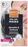 Merz Spezial Peel-off Maske – Gesichtsmaske mit Aktivkohle & Panthenol – Pflegende Gesichtsreinigung für unreine Haut - verfeinert Poren, reduziert Hautglanz – 1 x 15 ml