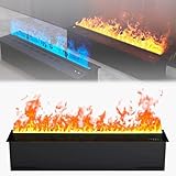 3D Wasserdampfkamin mit simulierter Flamme, Fernbedienung & LCD-Display zur Raumatmosphäre