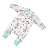 Toyvian Schlafsack mit Beinen Bambus Baumwolle Atmungsaktives Leichtes Sommer Schlafsack für Kleinkinder Bewegungsfreundlich und Kühlend für Jungen und Mädchen