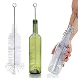 Flaschenbürste, ideal für die Reinigung von Glasflaschen, Weinflaschen, Bierflaschen, Limonadenflaschen, Sprühflaschen, Kombucha-Flaschen (weiß + 1 Stück)