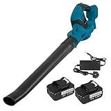 18V Akku Laubbläser, ASUNCELL Kabellos Gebläse bis zu 190 Km/h Luftstromgeschwindigkeit mit 2 * 5000mAh Akkus und Ladegerät für Garten, Rasenpflege, Gartenarbeit, Schneeräumung, Staubbeseitigung