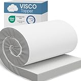 ELONEO Viscoelastischer Matratzen Topper 180x200cm, Matratzentopper mit Memory Foam Effekt, 8 cm Höhe, Matratzenauflage für Bett und Boxspringbett inkl. atmungsaktivem Mesh-Bezug und Eckschlaufen