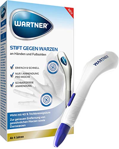 WARTNER Stift gegen Warzen - Warzenstift - sanfte Warzenbehandlung mit hochdosierter Lösung - nur eine Anwendung pro Woche - 1er Pack
