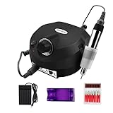 DULVAN Nagelbohrmaschine Elektrisches Nagelbohrmaschinen-Set, professioneller Fräser for Maniküre-Nagel, Feilenbohrer, Gel-Nagellack-Entferner-Werkzeuge (Color : Noir, Size : A)