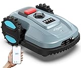 YARDCARE E400 Mähroboter mit 18cm Schnittbreite,App Steuerung,Max. bis zu 400m²,Regensensor,20-60mm Schnitthöhe,Rasenmäher Roboter mit IPX5 System,Weniger als 60 dB