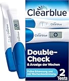 Clearblue Schwangerschaftstest Kombipack Double-Check Früh & Woche, 2 Tests (1 digital 25 mIU/ml, 1 visuell 10 mIU/ml), Pregnancy Test / Frühschwangerschaftstest, Schwangerschaft Wochenbestimmung