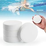 800g Effektiver Pool Chlortabletten, Darryy Chlor Multitabs 5 in 1, Pool Chlortabletten, Wirksam für die permanente Chlorung von Pools und Schwimmbädern. Geeignet für die meisten Filter (200g*4Pcs)