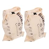Mipcase 2 Stück Brotbeutel Brotverpackungsbeutel Lebensmittelpraxisbeutel Brotbehälter Bäckerei Beutel Brothalter Taschen Wiederverwendbare Bäckereitasche Frischhaltebeutel Tpu Beige