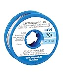 CFH Elektroniklot EL 324, Ø 1,0 mm - Lötzinn mit Flussmittel bleifrei 70 g, Ideales Lot für präzise Feinlötungen in der Elektronik und Elektrotechnik, Made in Germany