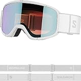 Salomon Aksium 20 S Photochrome Unisex-Brille Ski Snowboarden, Tolle Passform und Komfort, Haltbarkeit und Automatisch Optimierte Sicht, Weiß, Einheitsgröße