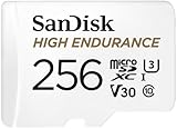 SanDisk High Endurance microSDXC Speicherkarte 256 GB + Adapter (Für Dash-Cams und private Überwachungskameras, 100 MB/s Lesen, V30 für Full-HD und 4K-Videos)