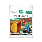 Best For Home Vogelsand - Quarzsand für Vogelkäfige, Sand für Käfige