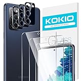 Kokio 3 Stück Schutzfolie für Samsung Galaxy S20 FE/S20 FE 5G/S20 Lite 6.5' Schutzglas + 3 Stück Kamera Schutzfolie,Displayschutzfolie mit 9H Härte,0.33mm Ultra HD,Anti-Kratz,Blasenfrei