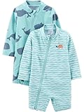 Simple Joys by Carter's Baby Jungen Assorted Rashguard-Set Badeanzug, Schildkröte/Wal, 3-6 Monate (2er Pack)