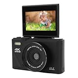 4K Digitalkamera für Fotografie, 64MP UHD 18x Zoom Autofocus Vlogging Camera für YouTube mit 3 IPS Flip -Bildschirm, Kompakte Videokamera mit Webcam -Funktion (Black)