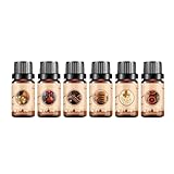 Ätherische Öle Set, Halloween Festival-Duftöl Ätherische-Öl-Set, Luxus ätherische öle für Diffuser, Kerzenherstellung, Wäscheparfüm, Aromatherapie Duftöl Diffuser Essential Oils (Sechs Düfte)
