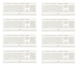 Logitech K280e Tastatur (Kabelgebunden, QWERTZ, Deutsche Layout) (weiß, 8er Pack)
