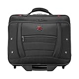 WENGER Synergy Laptop Trolley Damen & Herren, Business Trolley, 15,6 Zoll Notebook, 24 l, Organizer, Büro Reisen, Schwarz, 612476