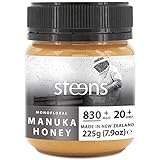 Steens Manuka Honey MGO 830+ - 225 g rein roher 100% zertifizierter UMF 20+ - über Manuka Honig 800 MGO - abgefüllt und versiegelt in Neuseeland