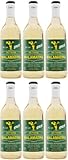 Retsina Malamatina 6x 0,5l Flasche | Geharzter Weißwein aus Griechenland | 10,5% Vol. | +20ml Jassas Olivenöl