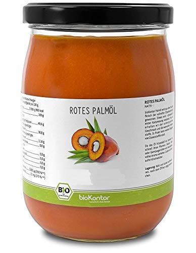 Rotes bio Palmöl 1000ml (1 L) I nativ I aus kontrolliert biologischem Anbau I 100% rein von bioKontor