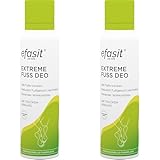 efasit Extreme Fuß Deo, 150 ml - 48h Trocken Wirkung, Antitranspirant für die Füße, hält die Füße trocken und reduziert den Fußgeruch (Packung mit 2)