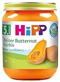 Hipp Bio Gemüse Reiner Butternut-Kürbis, 6er Pack (6 x 125 g)