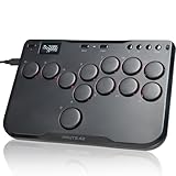 Arcade Stick, P12 All-Button-Arcade-Controller mit Turbo und benutzerdefiniertem RGB, Arcade Fight Stick Gaming-Tastatur für Switch/PC/PS4/PS3, unterstützt Hot-Swap und SOCD (P12EU)