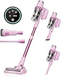 Belife Akku Staubsauger, 45000pa/550W Staubsauger Kabellos, 45 Minuten Laufzeit, Bürstenloser Motor, LED-Anzeige, 6-in-1 Kabelloser Staubsauger für Tierhaare Hartböden Teppich