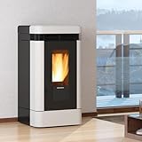 LUCIA Pelletofen belüftet mit Maiolikbeschichtung KW 12,1 verschiedene Nordica Extraflame Bianco