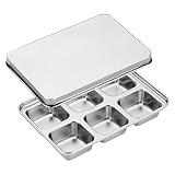 Eiswürfelform, Whisky-Blockform, wiederverwendbarer Metallbehälter aus Edelstahl mit Deckel, Getränkewürfelbereiter für Kaffee, Wein, Küche, Restaurant, Bar und Hotel, Farbe: Silber