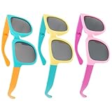 UKCOCO 3Paare Faltbare Sonnenbrille Süße UV Brille für Jungen Stylische Sommeraccessoires für Strand Freizeit Robust Tragbar für Jahre