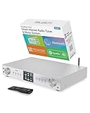 Radio DAB Plus Internetradio WLAN Tuner | DAB+ Internet Radio Receiver | Empfänger für Stereoanlage | Internetradio Adapter HiFi-Tuner mit Spotify Connect & Podcasts | MAJORITY Fitzwilliam (Silber)