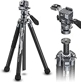 ULANZI F38 Quick Release Video Reisestativ Kohlefaser 156cm 1.08kg Ultra Leicht Kamera Stativ mit Fluidkopf Belastung bis zu 10 kg Kompakt Dreibein Fotostativ mit Handyhalterung Tasche