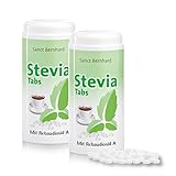 Sanct Bernhard Stevia-Tabs mit Rebaudiosid im Dosierspender 2 x 600 Tabs