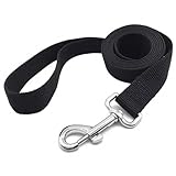 Venprodium Schleppleine 10m für Hunde, Lange Hundeleine mit Karabiner, Reißfeste, Laufleine Trainingsleine, Übungsleine, Langes Ausbildungsleine für Kleine, Mittlere, Große Hunde, Schwarz