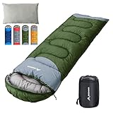 BISINNA Schlafsack 1.9kg 4 Jahreszeiten Wasserdichter Warmer Deckenschlafsack mit Kompressionssack für Erwachsene, Damen, Herren Outdoor Camping, Wandern, Rucksackreisen