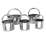 OHPHCALL Teiliges Set Runde Ausstechformen aus mit Griff Antihaftbeschichtet Rostfrei Vielseitig für Kekse Mousse Kuchen Fondant Einfache Handhabung und für Zuhause und Profi Bäckerei