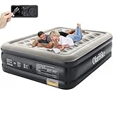 OlarHike Luftmatratze 2 Personen, Luftbett Selbstaufblasend mit Integrierter Pumpe, Selbstaufblasbare Gästebett, Gästematratze, Aufblasbare Matratze für Camping oder Heimgebrauch - 203 x 152 x 46 cm