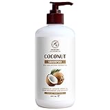 Kokos Shampoo 480ml - mit 100% Natürliches Kokosöl - Cocos Shampoo für Haarwachstum & Volumen - Sulfatfreies Shampoo - Coconut Shampoo