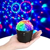 Tyonto Mini Discokugel, 10 Modi DJ MusikActivated Discolicht LED Party licht Lampe mit Fernbedienung- 3W RGB Dynamisch Disco Lichteffekte, diskokugel USB lichter,Partylicht ür Party/Halloween/Kinder