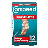 Compeed Blasenpflaster Medium Vorteilspack - Hydrokolloid-Pflaster gegen Blasen an den Fersen, 1x 12 Stück