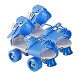Rollschuhe, Doppelreihige Rollschuhe, Quad Rollschuhe mit 4 Rädern, Rollschuhe Kinder Rollschuhe, Indoor Outdoor Mädchen Retro Skates, Verstellbare Größen für Anfänger Jugendliche Kinder