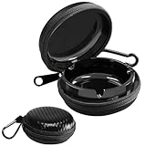 SEATOGEM Taschenaschenbecher, Tragbarer Aschenbecher, Taschenascher Mit Deckel, Reise Aschenbecher Mit Schlüsselanhänger für Outdoor, Camping (1)