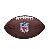 Wilson American Football NFL DUKE REPLICA, Mischleder, Offizielle Größe, Braun, WTF1825XBBRS