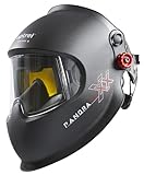 Optrel Panoramaxx L Black - Passiver Schweißhelm mit IsoFit Kopfband, Lasersschutz, Panorama-Sichtfeld und True Color View für optimale Sicherheit und Komfort als Schweißerhelm