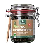 KleePura Bio Düngestäbchen (200g) im Glas. Kleedünger für Topfpflanzen, Zimmerpflanzen, Grünpflanzen & Blühpflanzen. Inkl. Steckhölzchen.