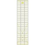 SEMPLIX Patchwork-Lineal Quilt-Lineal, transparent, mit cm-Skala und Winkelfunktionen, ideal für Patchwork und zum Basteln, 60 x 15 cm (gelb)